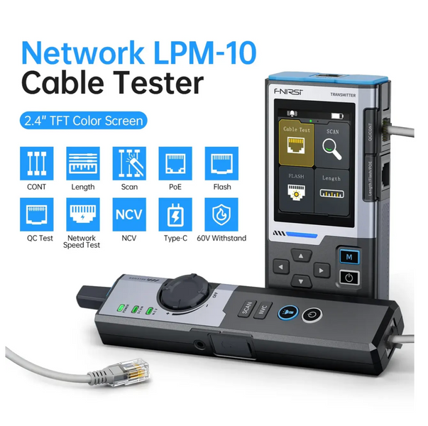 Тестер и трекер кабелей FNIRSI LPM-10C сетевой многофункциональный FN-LPM10C фото
