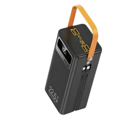 Повербанк 80000мАч с дисплеем, фонариком и встроенными кабелями Type-C Lightning П-8000 фото