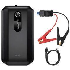 Пускозарядное устройство Бустер Baseus AIR Car Jump Starter Super Energy 3in1 12V 10000mAh 1000A с функцией Павербанка 5V/3A и LED фонарика Черный ПП-0001 фото