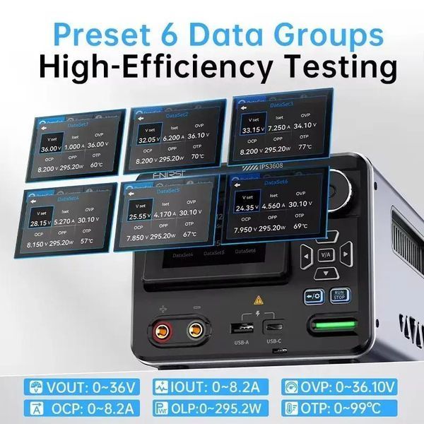 Лабораторний блок живлення FNIRSI IPS3608 &mdash; багатофункціональний AC-DC зарядний пристрій з цифровим керуванням ЗП-0001 фото