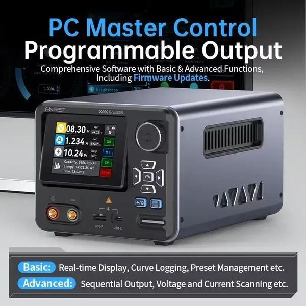 Лабораторний блок живлення FNIRSI IPS3608 &mdash; багатофункціональний AC-DC зарядний пристрій з цифровим керуванням ЗП-0001 фото