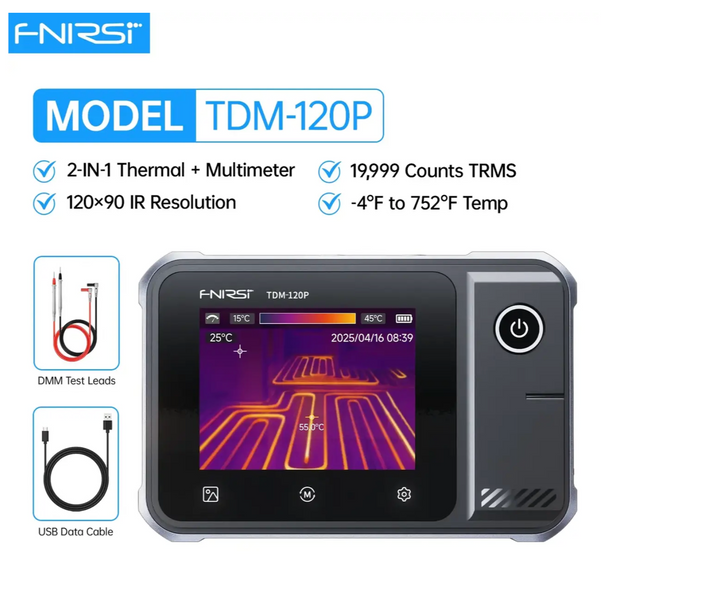 Тепловизионный мультиметр FNIRSI TDM-120P FN-TDM120P фото