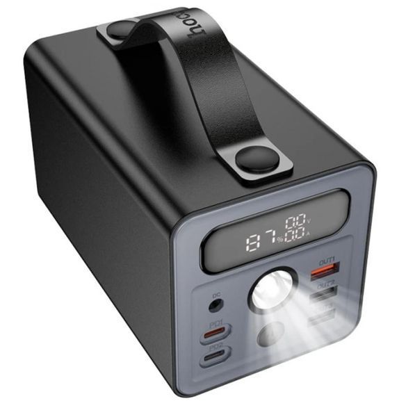 Повербанк 60000mAh Hoco J138 22.5W з ліхтариком black HJ138 фото