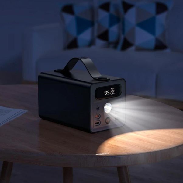 Повербанк 60000mAh Hoco J138 22.5W з ліхтариком black HJ138 фото