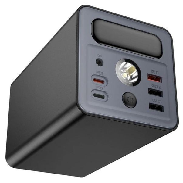 Повербанк 60000mAh Hoco J138 22.5W з ліхтариком black HJ138 фото