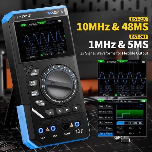 FNIRSI DST-210 3В1 Цифровий мультиметр Осцилограф Генератор сигналів ВП-0005 фото
