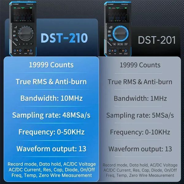 FNIRSI DST-210 3В1 Цифровий мультиметр Осцилограф Генератор сигналів ВП-0005 фото